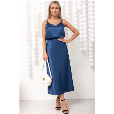 Атласный синий топ Эйрин №5