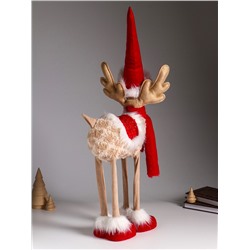 Интерьерная кукла текстильная «Золотой лосик в красном колпаке», 26×15×60 см