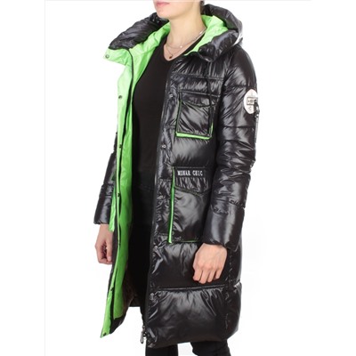 2187 BLACK Куртка зимняя женская AIKESDFRS (200 гр. холлофайбера)