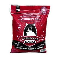 Наполнитель 20л УНИВЕРСАЛ (впитывающий) СИБИРСКАЯ КОШКА
