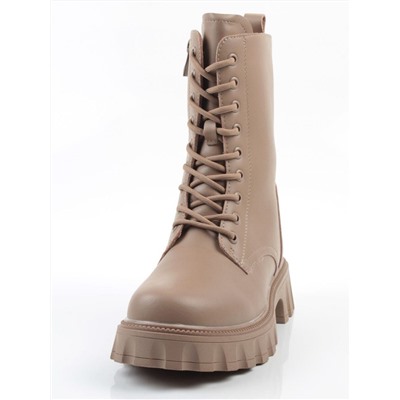 04-PAX33-2Z DK. BEIGE Ботинки зимние женские (натуральная кожа, 100% шерсть)