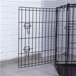 Клетка для собак №5 с металлическим поддоном, складная, 111×74×80 см