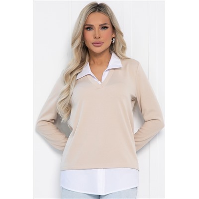 Пуловер На высоте (крем-брюле) Б12758-12М