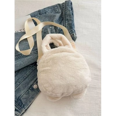 Сумочка Котик бежевый с авокадо 20 см