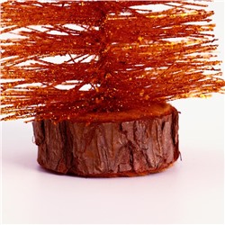 Декор новогодний «Ёлка в золотом цвете с блёстками», 8×8×15 см