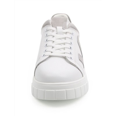 03-YC354-1 WHITE Полуботинки спортивные женские (натуральная кожа, натуральная замша)