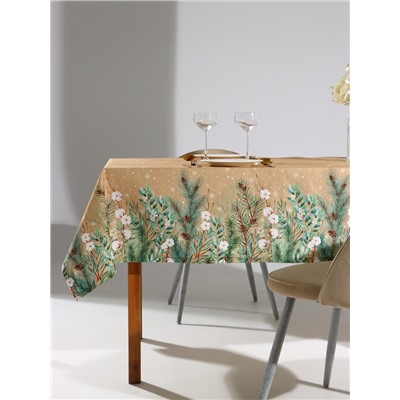 Скатерть новогодняя «Этель» Fir branches 144×180 см с ГМВО, 100% хлопок, 190 г/м²