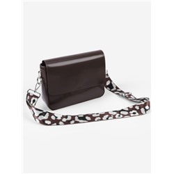 Ручка для сумки «Леопард», стропа, с карабинами, 139±3×3.8 см, молочная, коричневая