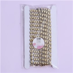 Тесьма металлизированная «Прямоугольник», 8×5 мм, 4.5 ± 0.5 м, цвет золотой