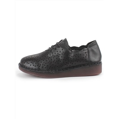 03-5006-1 BLACK Полуботинки женские летние (натуральная кожа)