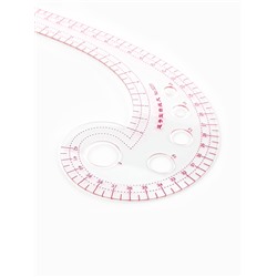 Лекало портновское метрическое «Улитка», 30×10.5 см, s=0.5 мм, прозрачное