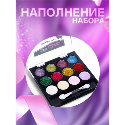 Набор косметики для девочки: тени, блеск, аппликатор