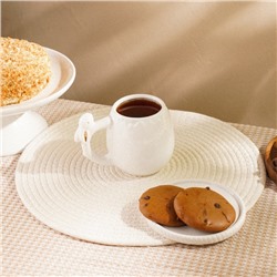 Кружка SL Home «Пасхальные кролики», 500 мл, доломит, белая