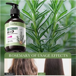 Кондиционер для волос с Розмарином и Ментолом Sadoer, 350 мл.