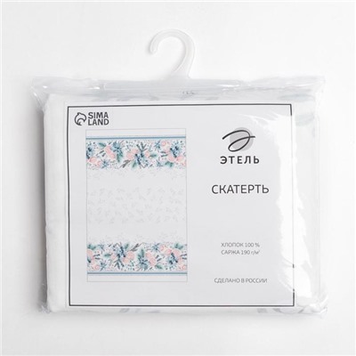 Скатерть новогодняя «Этель» Christmas flowers 149×250 см c ГМВО, 100% хлопок, 190 г/м²