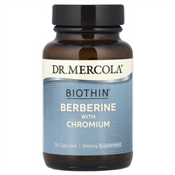 Dr. Mercola, Biothin®, берберин с хромом, 30 капсул