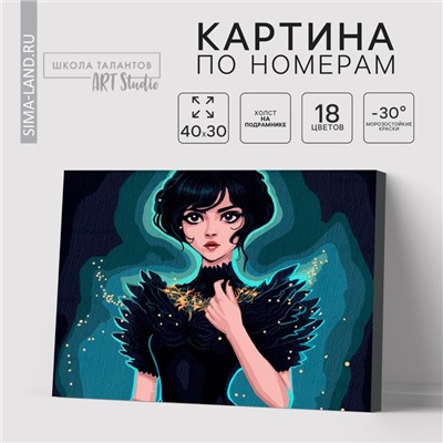 Картина по номерам на холсте с подрамником «Таинственная девушка», 30×40 см