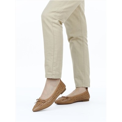 06-7388-66JT LT. BROWN Туфли летние женские "Лодочки" (натуральная кожа)