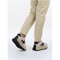 03-PDH340-2 APRICOT Кроссовки демисезонные женские (натуральная замша, натуральная кожа, текстиль)