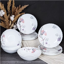 Столовый набор 19 предметов / GRAY-19/758578 (6834) /уп 2/ Абстракция геометрия