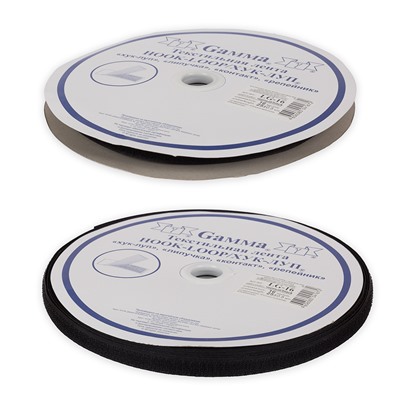 Липучка "Gamma" 16 мм LG-16, цена за 10 см, ЦВЕТ БЕЛЫЙ