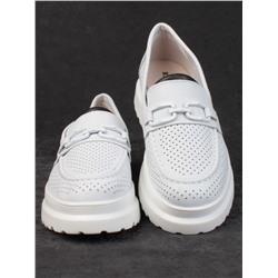 03-PDD190-2 WHITE Полуботинки женские (натуральная кожа)