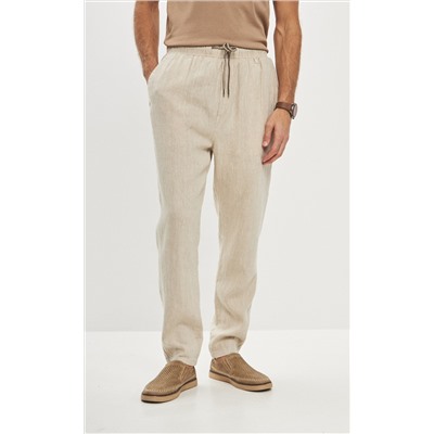 Брюки лен P411-0865 natural linen