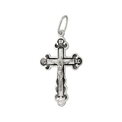 крест из серебра частично черненый штампованный