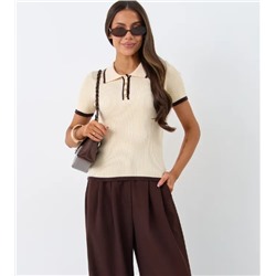 Джемпер-поло (вязаный трикотаж)