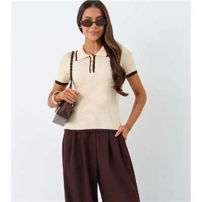 Джемпер-поло (вязаный трикотаж)