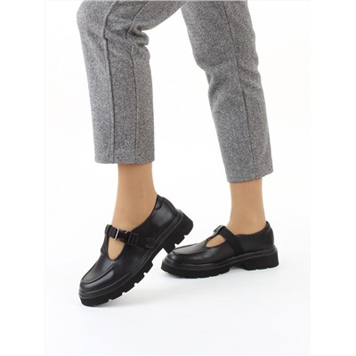 06-DLG06-1 BLACK Туфли женские (натуральная кожа)