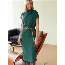 Платье из эластичного крепа с ремешком в подарок