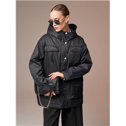 Плащ женский утепленный черный