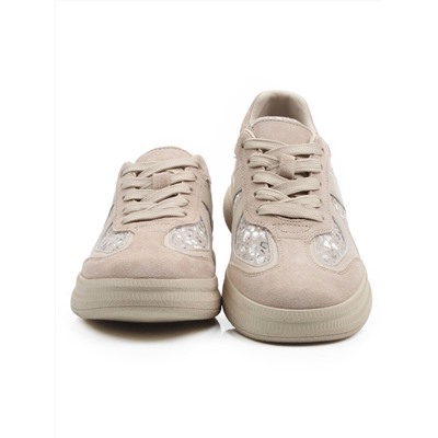 03-A1024-5 BEIGE Полуботинки спортивные женские (натуральная замша,натуральная кожа)