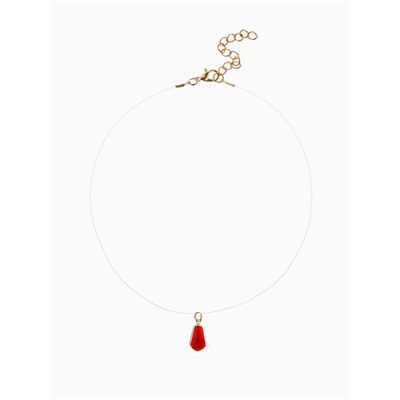 Кулон на леске «Гранат», бордовый в золоте, 33 см + 5 см доп, цепочка