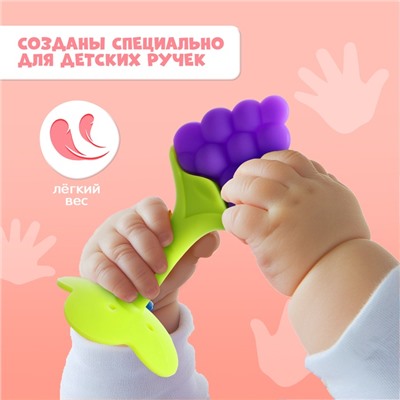 Набор прорезывателей, щётка, прорезыватель на руку, фрукт, 4 шт.