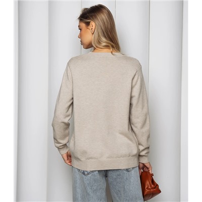 Джемпер #КТ24069, бежево-серый