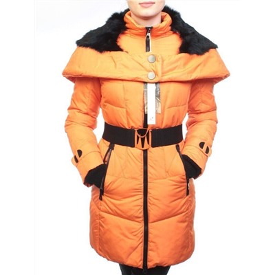 M12-356 ORANGE Пальто зимнее женское (холлофайбер)