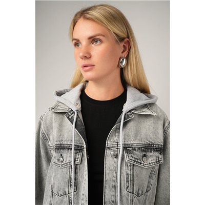 Женская джинсовая куртка с капюшоном Happyfox