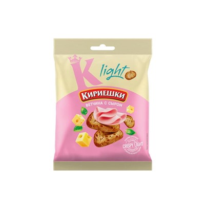 «Кириешки Light», сухарики со вкусом ветчины с сыром, 33 г