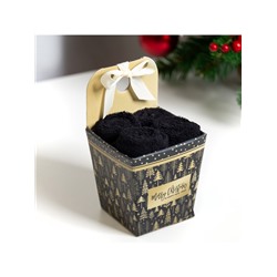 Набор махровых полотенец «Этель» Merry Christmas, 30×30 см - 4 шт., хлопок 100%