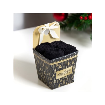 Набор махровых полотенец «Этель» Merry Christmas, 30×30 см - 4 шт., хлопок 100%