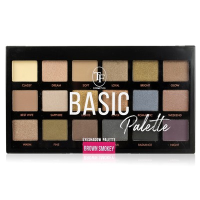 Триумф tf Палетка теней Basic pallette Brown smokey коричневый смоки 18 тонов CTE-42 13293