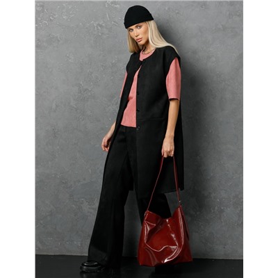 Брюки чёрные из искусственной замши