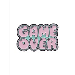 Металлический значок "Game over" 3*1,9 см