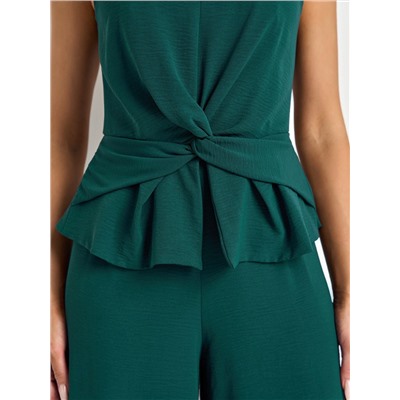 Комбинезон зелёный без рукавов