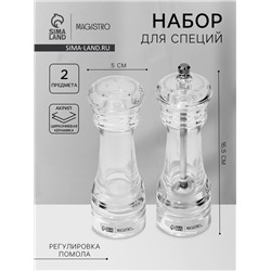 УЦЕНКА Набор для специй «Glace» мельничка с солонкой 13.7 см