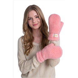 Варежки меховые на резинке ЛОСОСЬ
