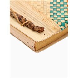 Блокнот в твёрдой обложке плетёный, 48 листов, 14×18×2 см, разноцветный