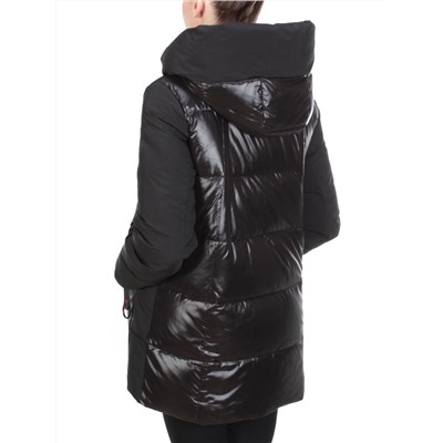 YM2115 BLACK Куртка зимняя женская MAYYIYA (200 гр. холлофайбера)